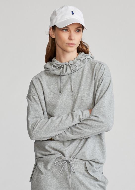 lysegrå lyng Kvinder Ralph Lauren performance trøje hættetrøje Z426B3768