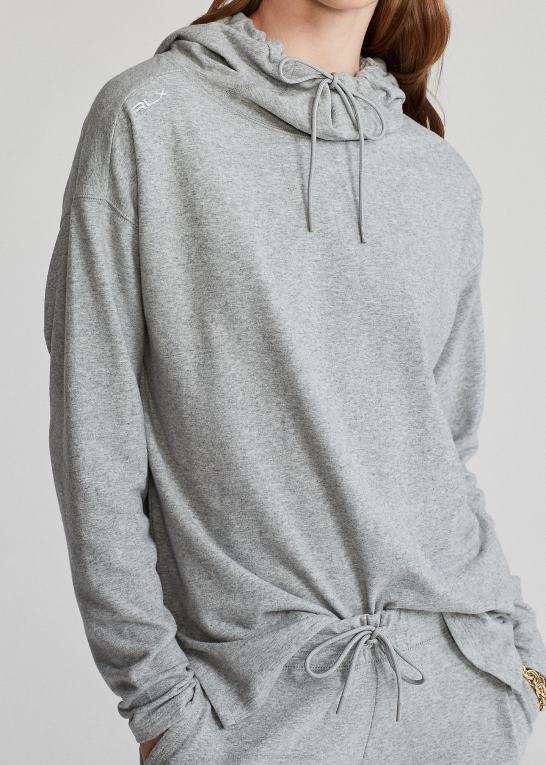 lysegrå lyng Kvinder Ralph Lauren performance trøje hættetrøje Z426B3768