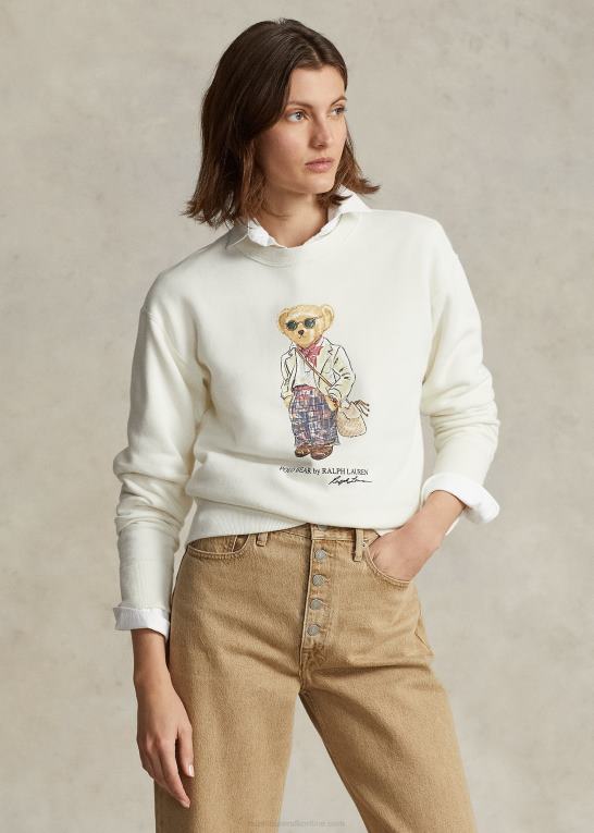 nevis Kvinder Ralph Lauren polo bear fleece sweatshirt med rund hals Z426B3192