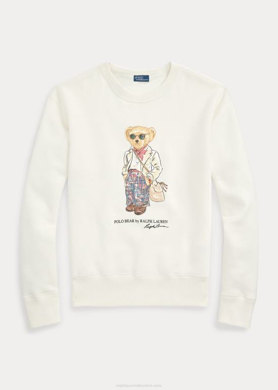 nevis Kvinder Ralph Lauren polo bear fleece sweatshirt med rund hals Z426B3192