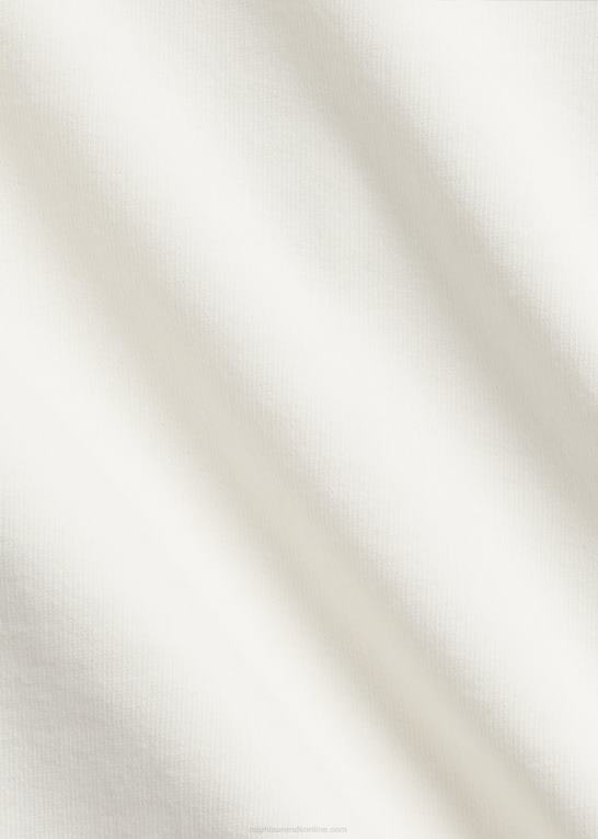 pergament creme Kvinder Ralph Lauren logo fransk frotté sweatshirt med rund hals Z426B3612