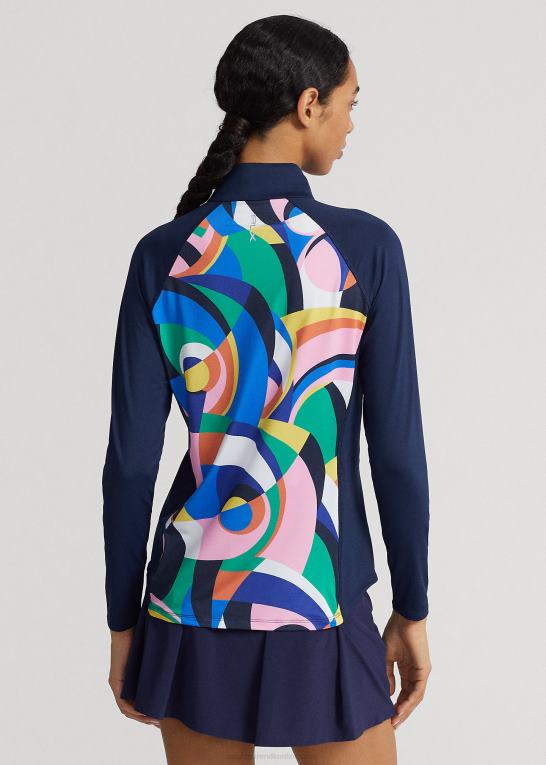 riviera abstrakt Kvinder Ralph Lauren pullover med kvart lynlås Z426B3717