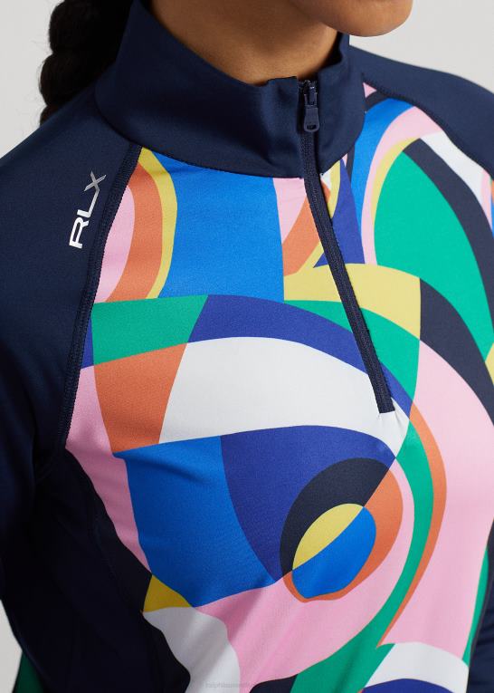 riviera abstrakt Kvinder Ralph Lauren pullover med kvart lynlås Z426B3717