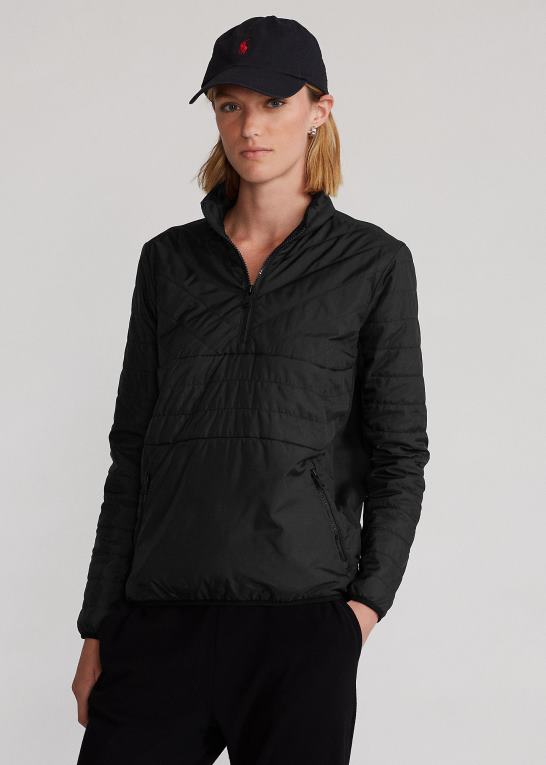 sort Kvinder Ralph Lauren hybrid pullover med kvart lynlås Z426B3767