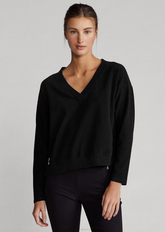 sort Kvinder Ralph Lauren jersey v-hals pullover Z426B3770