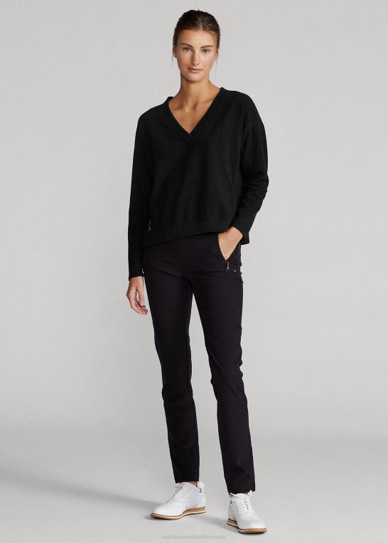 sort Kvinder Ralph Lauren jersey v-hals pullover Z426B3770