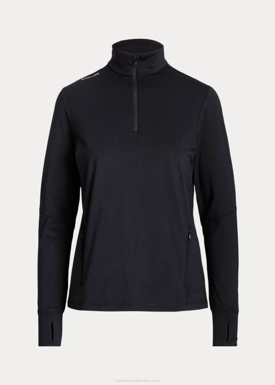 sort Kvinder Ralph Lauren pullover i stretch-jersey med kvart lynlås Z426B3722