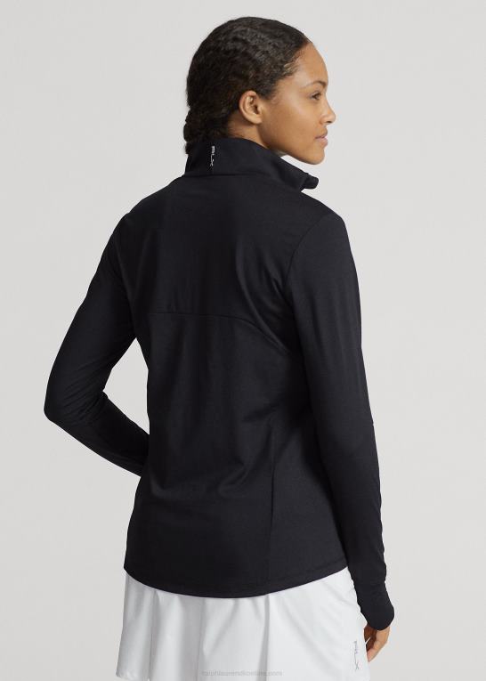 sort Kvinder Ralph Lauren pullover i stretch-jersey med kvart lynlås Z426B3722