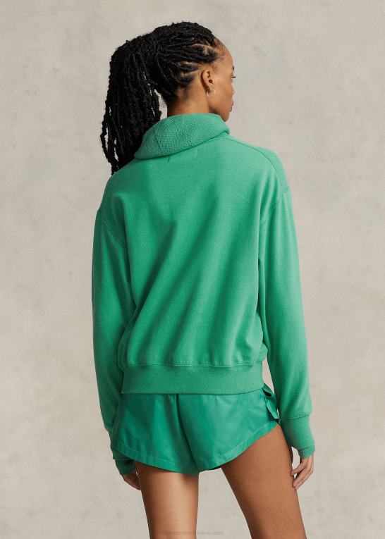 tømmerflåde grøn Kvinder Ralph Lauren fleece sweatshirt med rund hals Z426B3082
