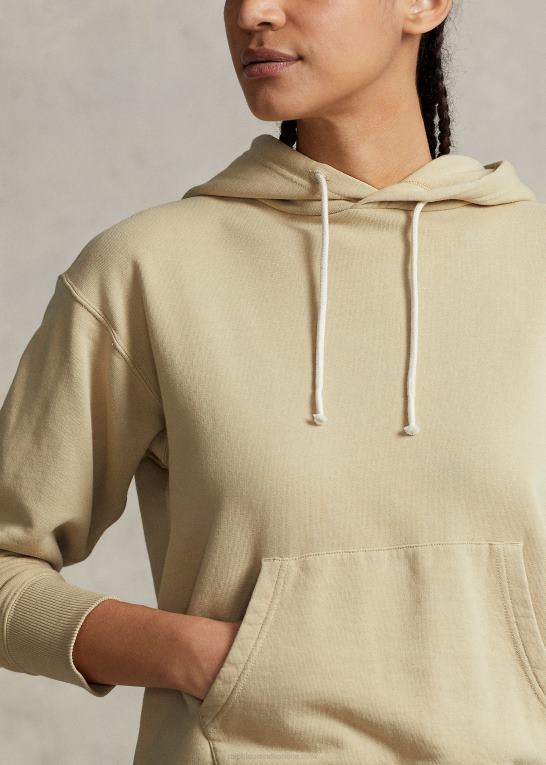 tan Kvinder Ralph Lauren hættetrøje i økologisk bomuldsfleece Z426B3187