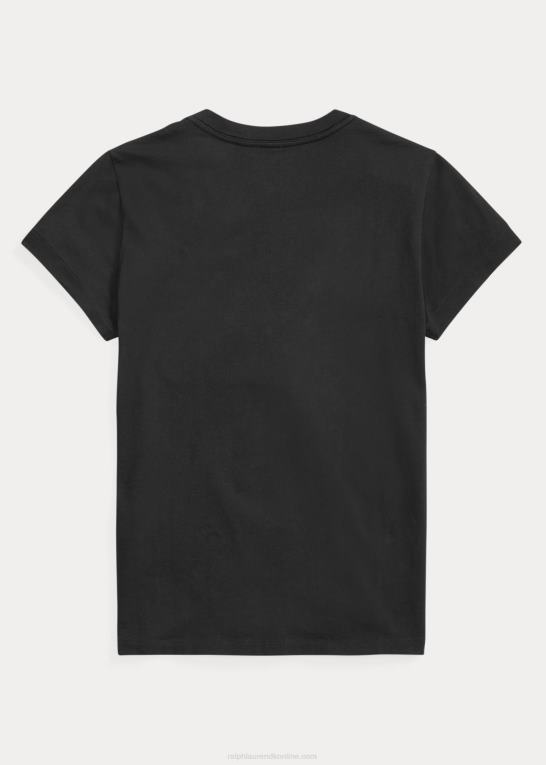 Kvinder Ralph Lauren T-shirt med v-hals i bomuldsjersey Z426B9493