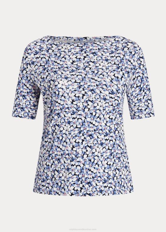Kvinder Ralph Lauren blomstret t-shirt i bomuld Z426B4604