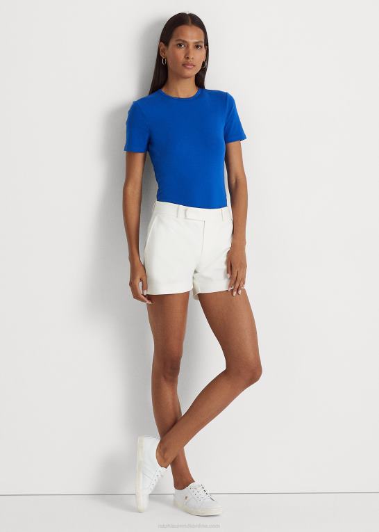 blå saturn Kvinder Ralph Lauren stretch bomulds t-shirt Z426B4322