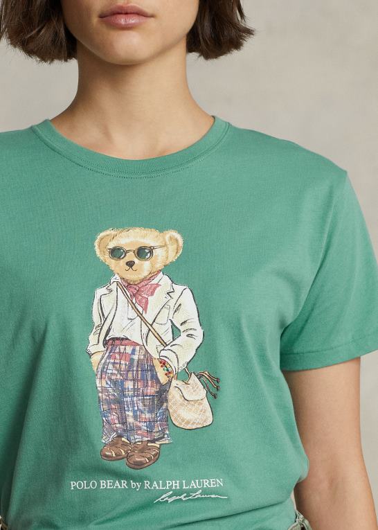 fairway green Kvinder Ralph Lauren polo bear jersey t-shirt Z426B3195