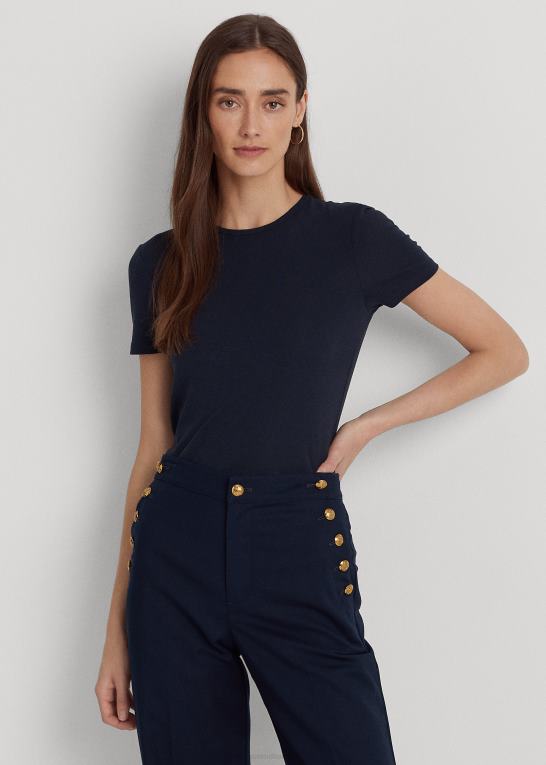 flåde Kvinder Ralph Lauren t-shirt i bomuldsblanding Z426B4256