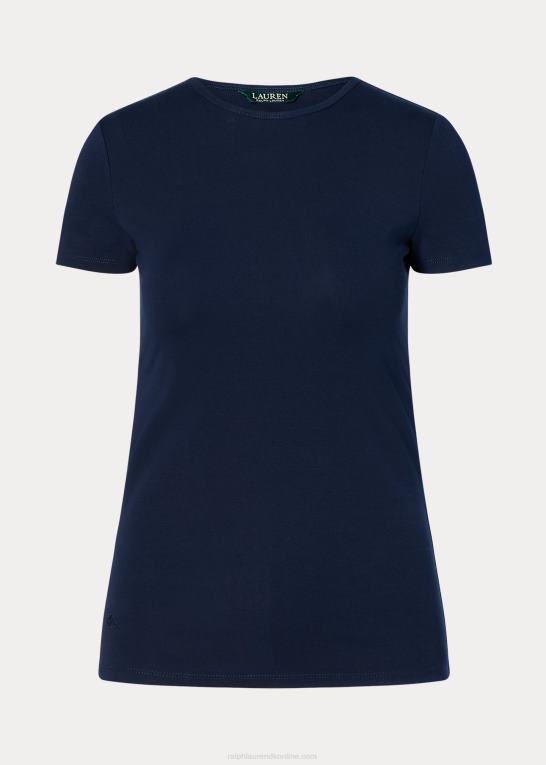 flåde Kvinder Ralph Lauren t-shirt i bomuldsblanding Z426B4256