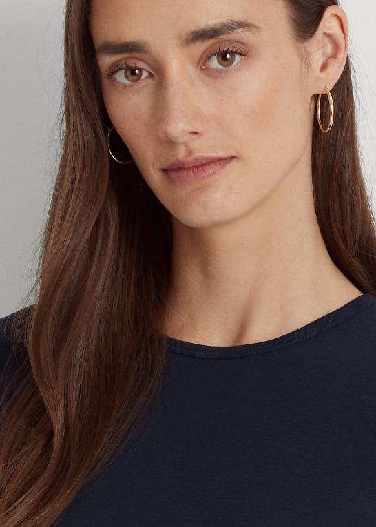 flåde Kvinder Ralph Lauren t-shirt i bomuldsblanding Z426B4256
