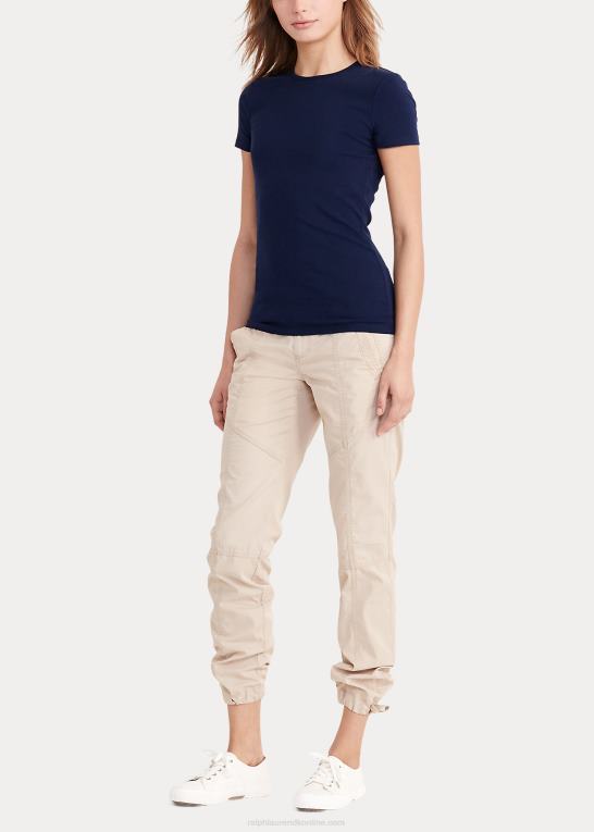 flåde Kvinder Ralph Lauren t-shirt i bomuldsblanding Z426B4256
