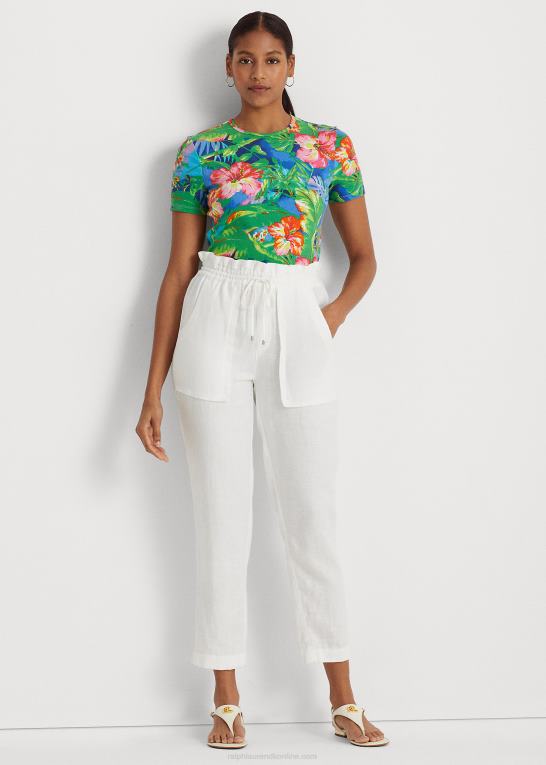 grøn/blå multi Kvinder Ralph Lauren blomstret t-shirt i bomuld Z426B3845