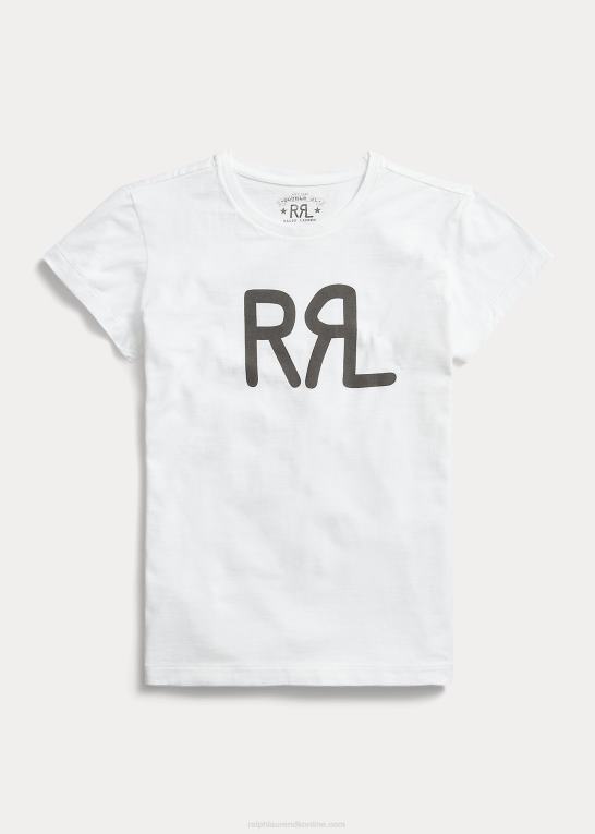hvid Kvinder Ralph Lauren T-shirt i bomuldsjersey med logo Z426B3679