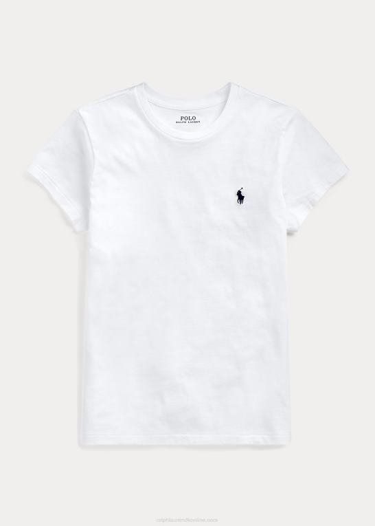 hvid Kvinder Ralph Lauren T-shirt med rund hals i bomuld Z426B4750
