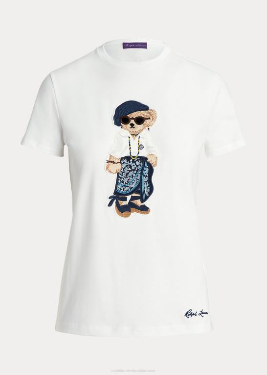 hvid Kvinder Ralph Lauren sarong polo bear bomuldstrøje Z426B9323