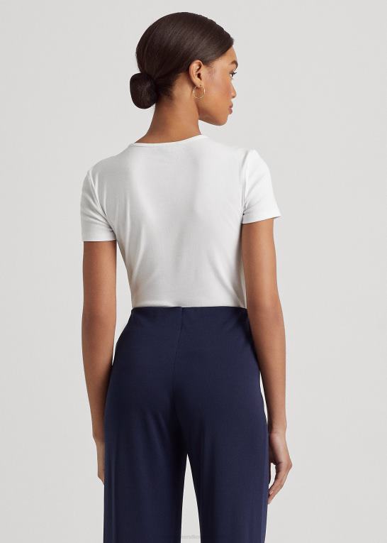 hvid Kvinder Ralph Lauren t-shirt i bomuldsblanding Z426B4255