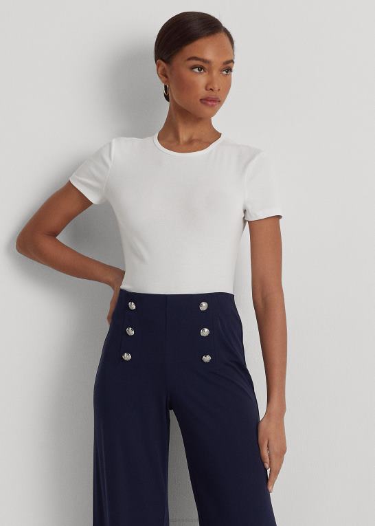 hvid Kvinder Ralph Lauren t-shirt i bomuldsblanding Z426B4255