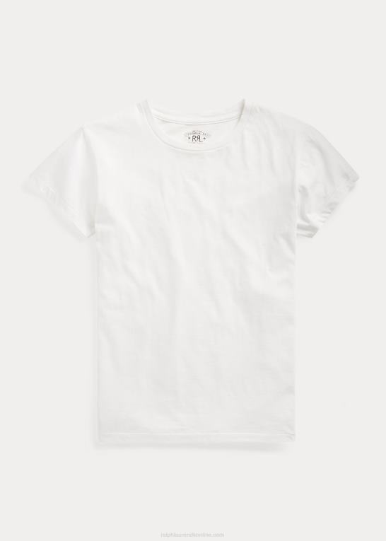 hvid Kvinder Ralph Lauren t-shirt i bomuldsjersey med rund hals Z426B9381