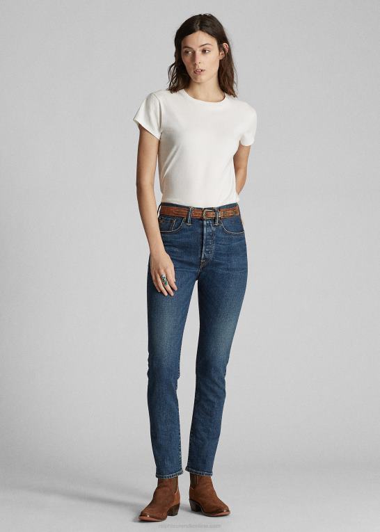 hvid Kvinder Ralph Lauren t-shirt i bomuldsjersey med rund hals Z426B9381