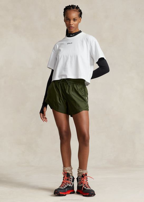 keramisk hvid Kvinder Ralph Lauren beskåret jersey-t-shirt i bomuld Z426B9172