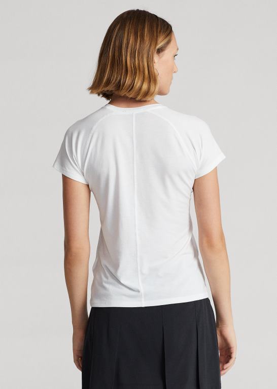 keramisk hvid Kvinder Ralph Lauren jersey kortærmet t-shirt Z426B9384