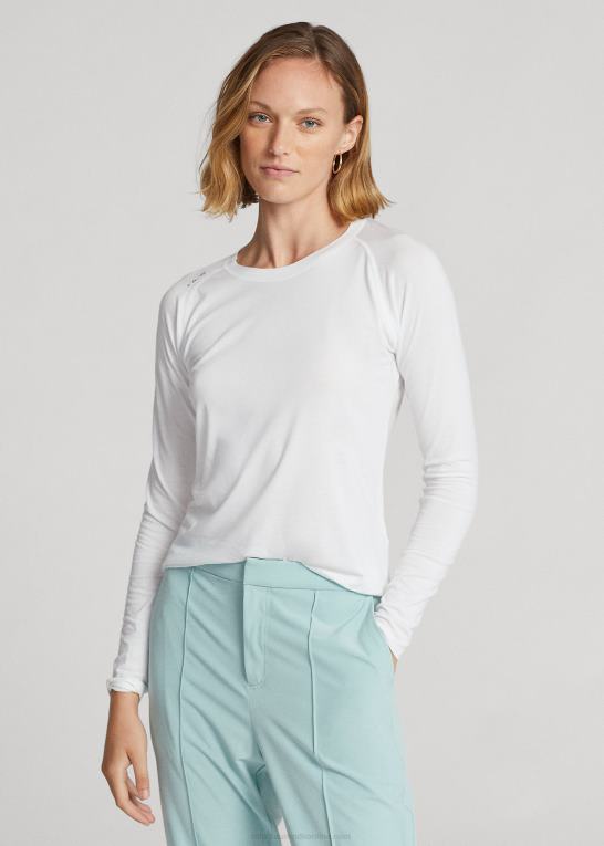 keramisk hvid Kvinder Ralph Lauren jersey langærmet t-shirt Z426B3714