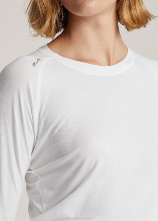 keramisk hvid Kvinder Ralph Lauren jersey langærmet t-shirt Z426B3714
