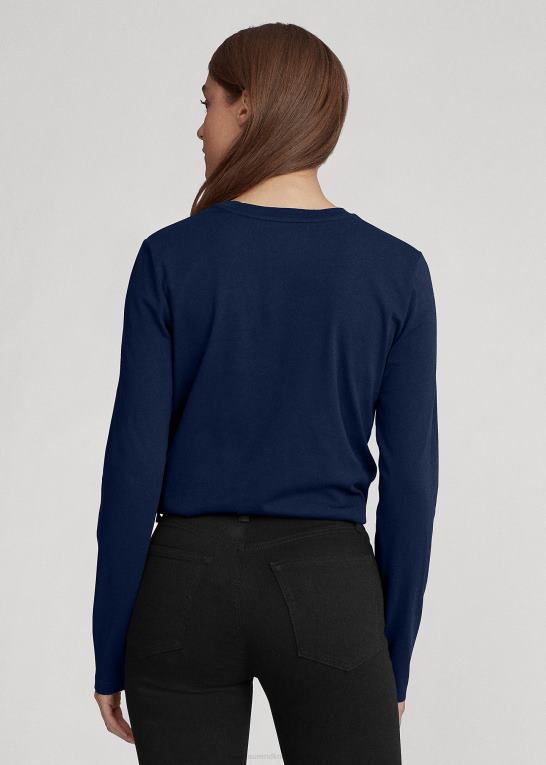 krydstogtflåde Kvinder Ralph Lauren langærmet t-shirt i bomuldsjersey Z426B4747