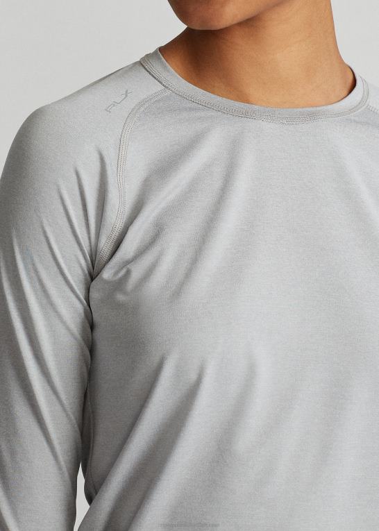 lysegrå lyng Kvinder Ralph Lauren performance jersey langærmet t-shirt Z426B3763