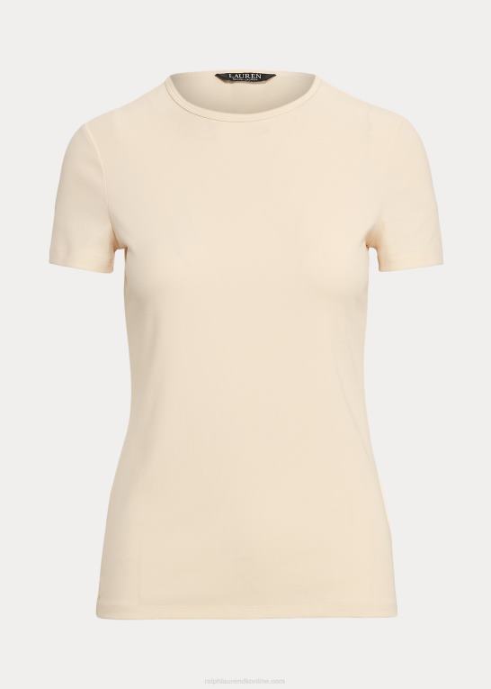 mascarpone creme Kvinder Ralph Lauren stretch bomuld t-shirt Z426B3991