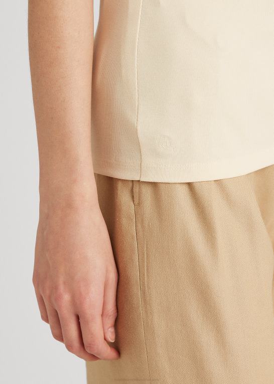 mascarpone creme Kvinder Ralph Lauren stretch bomuld t-shirt Z426B3991