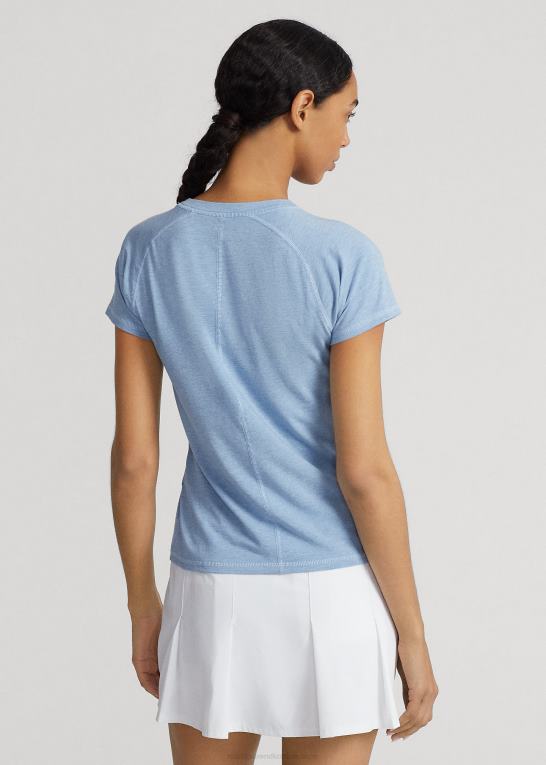 ny pudderblå lyng Kvinder Ralph Lauren jersey kortærmet t-shirt Z426B9385