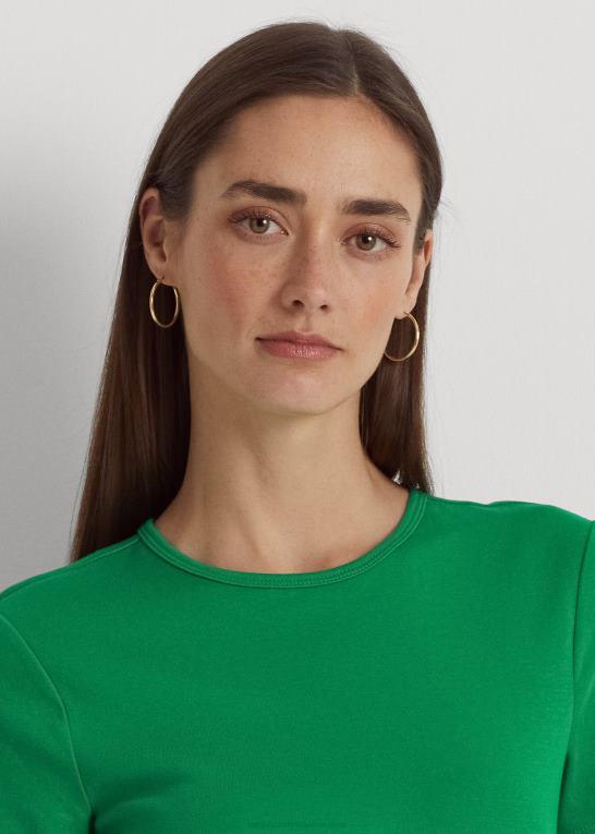 palmeblad Kvinder Ralph Lauren stretch bomuld t-shirt Z426B3989