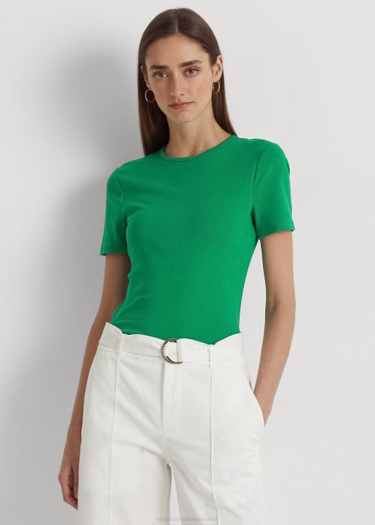 palmeblad Kvinder Ralph Lauren stretch bomulds t-shirt Z426B4323