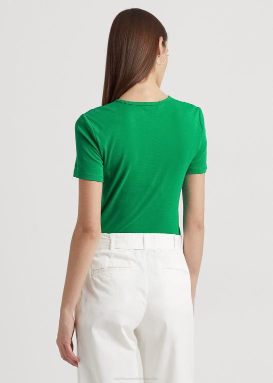 palmeblad Kvinder Ralph Lauren stretch bomulds t-shirt Z426B4323