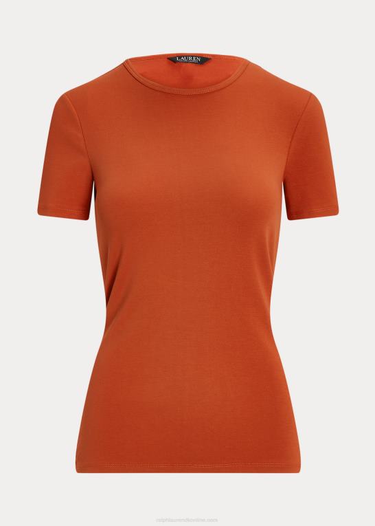 rød solsten Kvinder Ralph Lauren stretch bomuld t-shirt Z426B3990