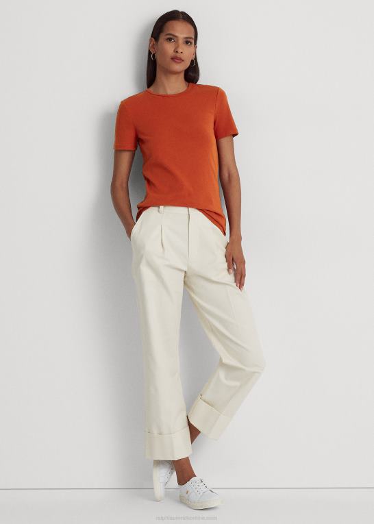 rød solsten Kvinder Ralph Lauren stretch bomuld t-shirt Z426B3990