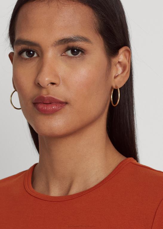 rød solsten Kvinder Ralph Lauren stretch bomuld t-shirt Z426B3990