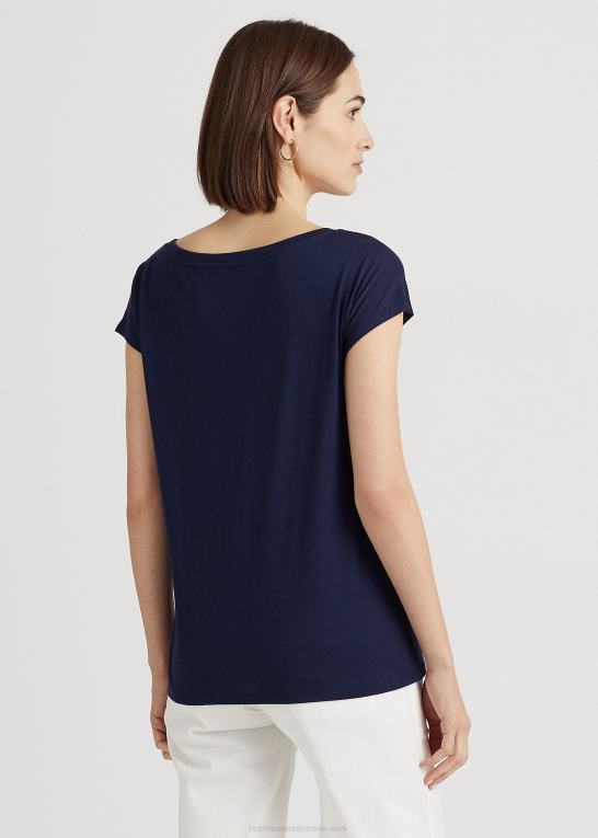 raffineret flåde Kvinder Ralph Lauren grafisk jersey t-shirt Z426B3972