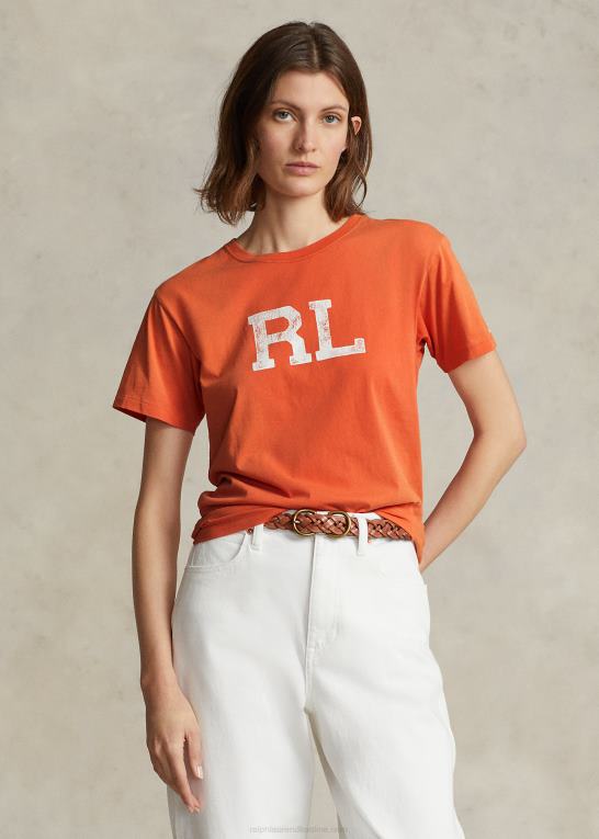 solnedgangshimmel Kvinder Ralph Lauren rl logo jersey t-shirt Z426B3157