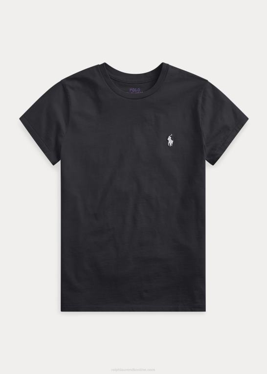 sort Kvinder Ralph Lauren T-shirt med rund hals i bomuld Z426B4749