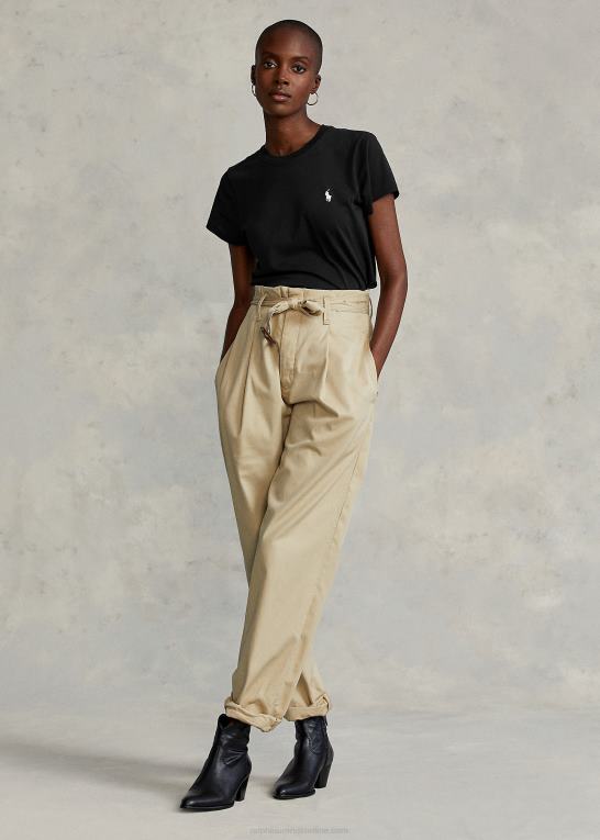 sort Kvinder Ralph Lauren T-shirt med rund hals i bomuld Z426B4749