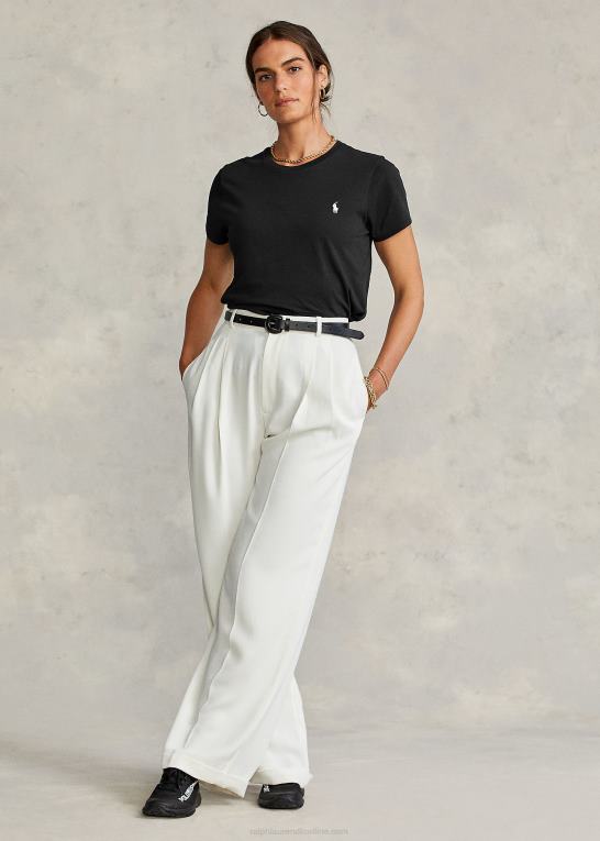 sort Kvinder Ralph Lauren T-shirt med rund hals i bomuld Z426B4749